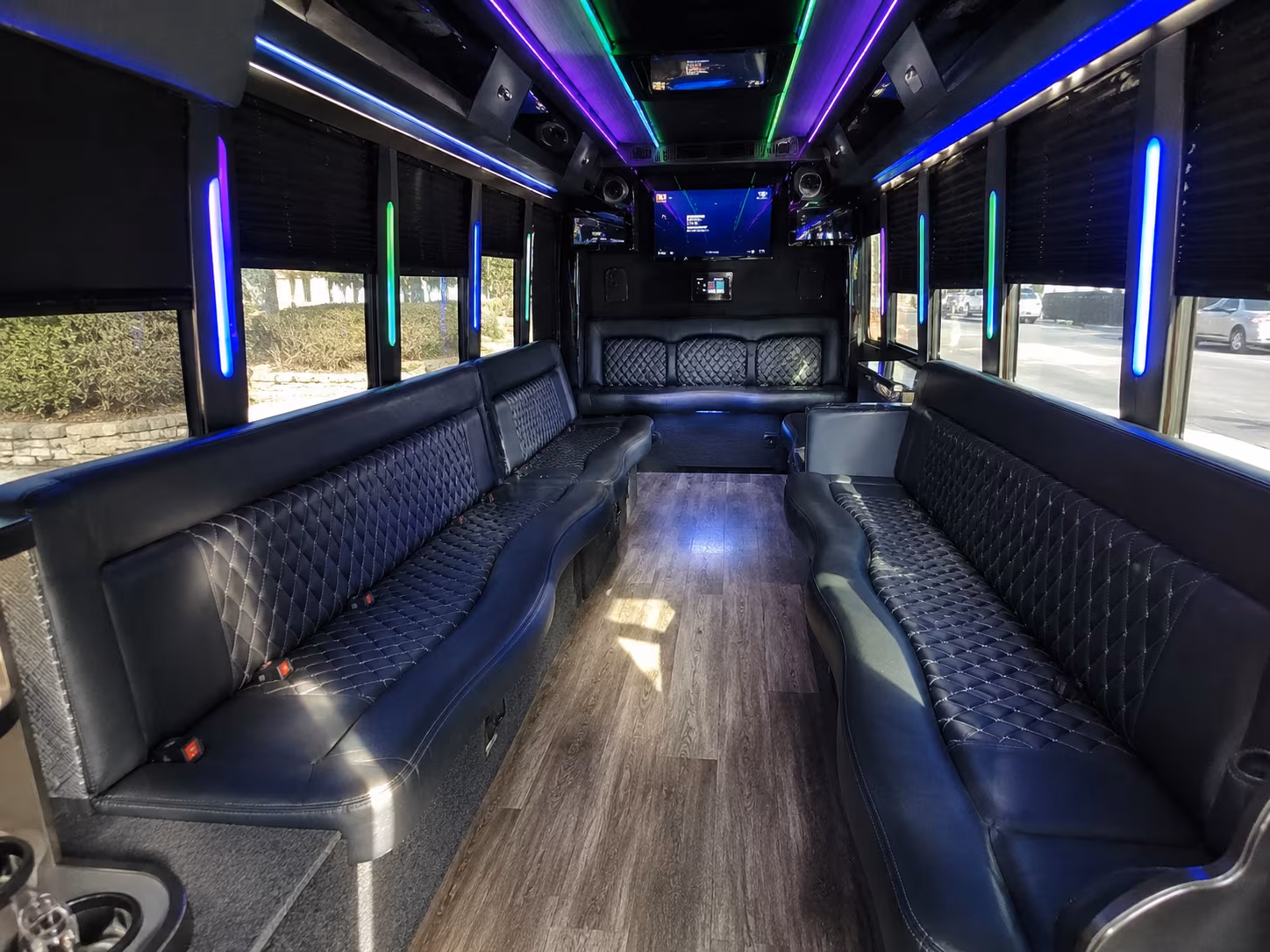 kettering 15 passenger party bus interior