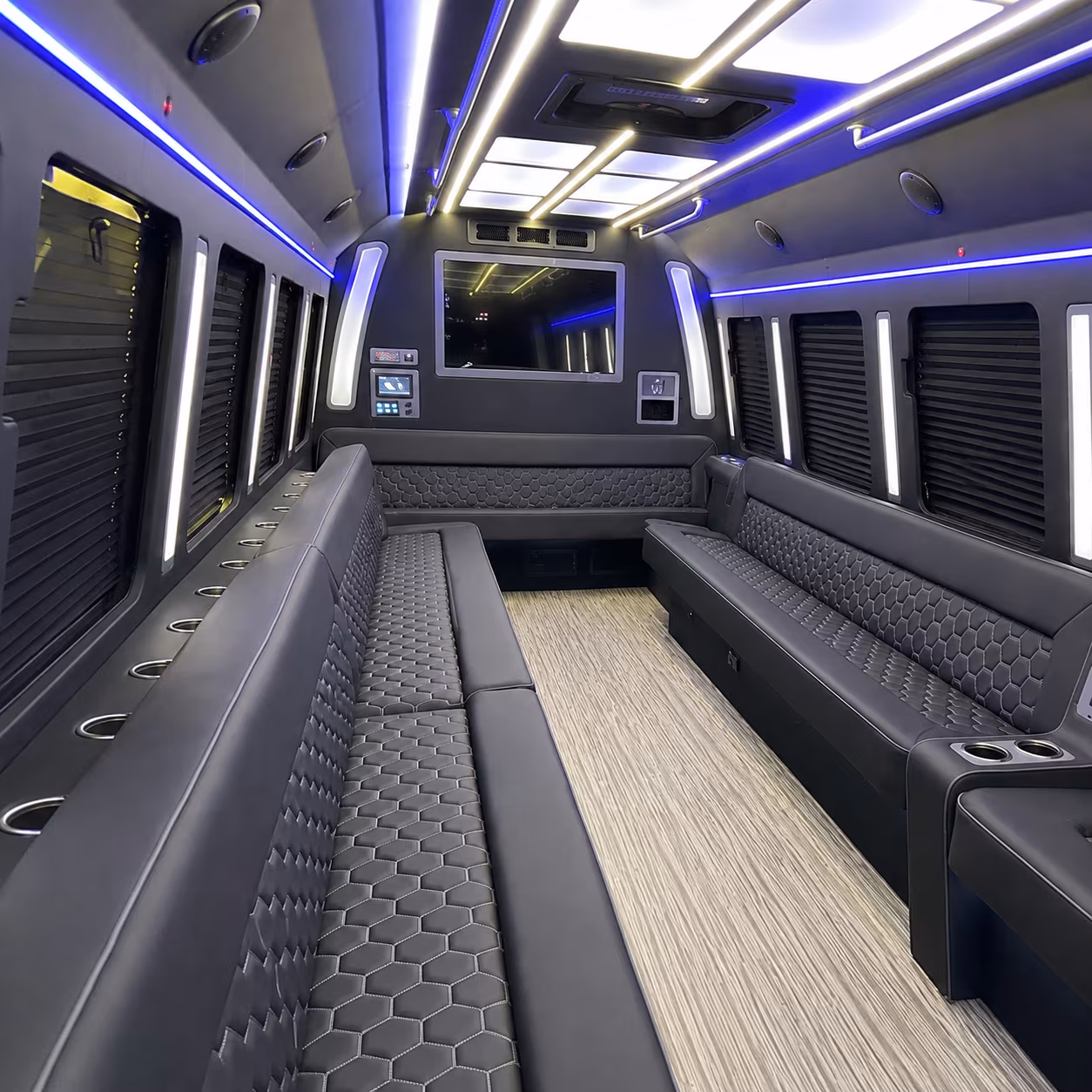 kettering 40 passenger party bus inside