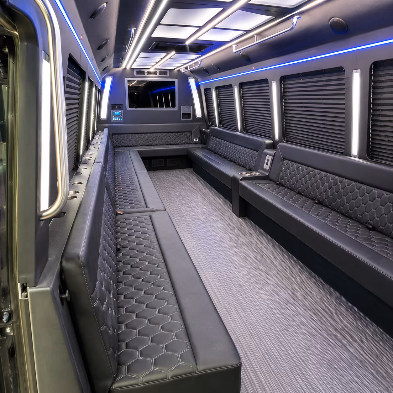 kettering 40 passenger party bus interior