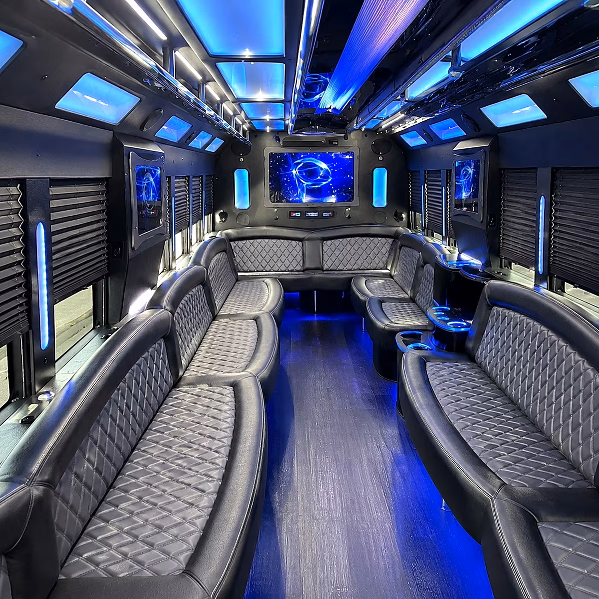 kettering 50 passenger party bus interior