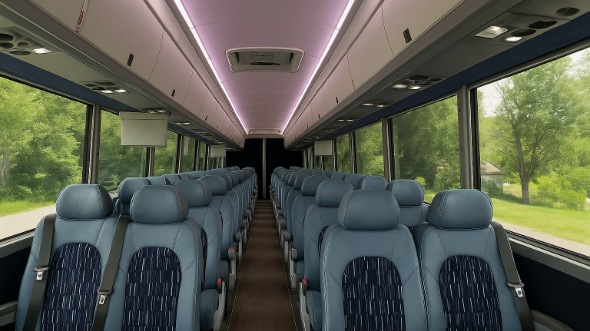 Interior of Charter Bus Company Columbus's 18 Passenger Minibus in Columbus
