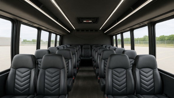 Interior of Charter Bus Company Kettering's 25 Passenger Mini bus in Kettering