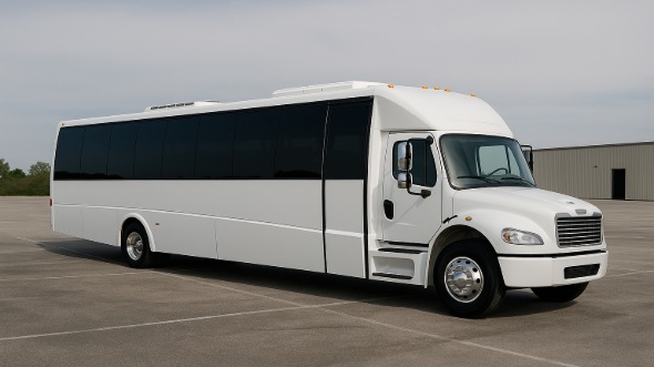 Exterior of Charter Bus Company Kettering's 25 Passenger Mini bus in Kettering
