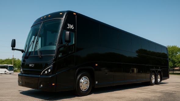 Exterior of Charter Bus Company Columbus's 50 Passenger Charter Bus in Columbus