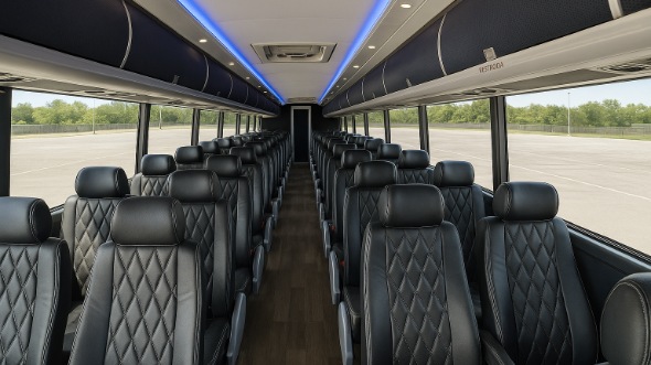 kettering 50 passenger charter bus inside