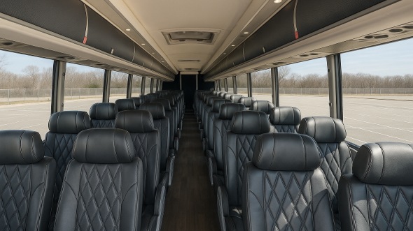 kettering 56 passenger charter bus inside