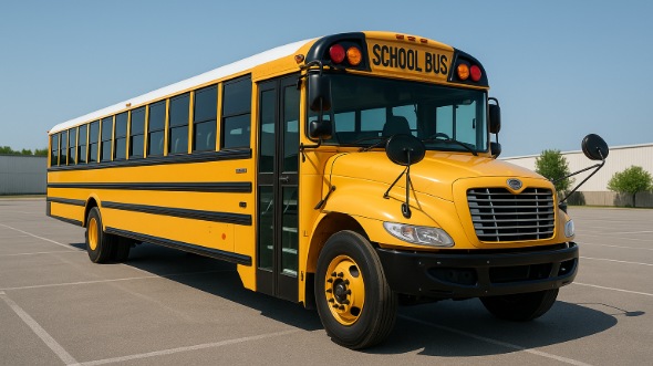 Exterior of Charter Bus Company Kettering's School Bus in Kettering